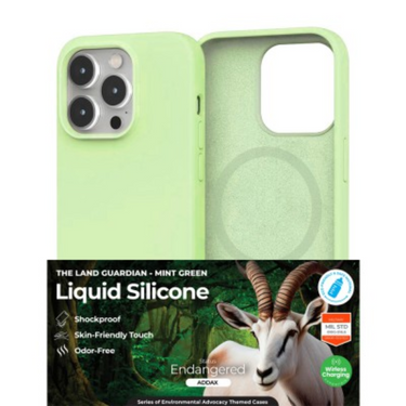 iPhone 15 Impact-Resistant Case Cover With Non-Toxic Liquid Silicone - Soft, Stain-Proof And MagSafe Compatible - Green